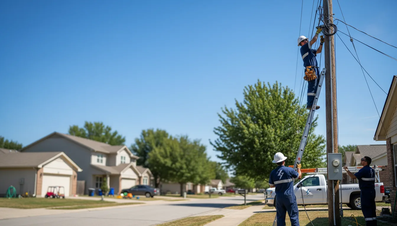 Residential electrician providing installation services in Hollister, OK